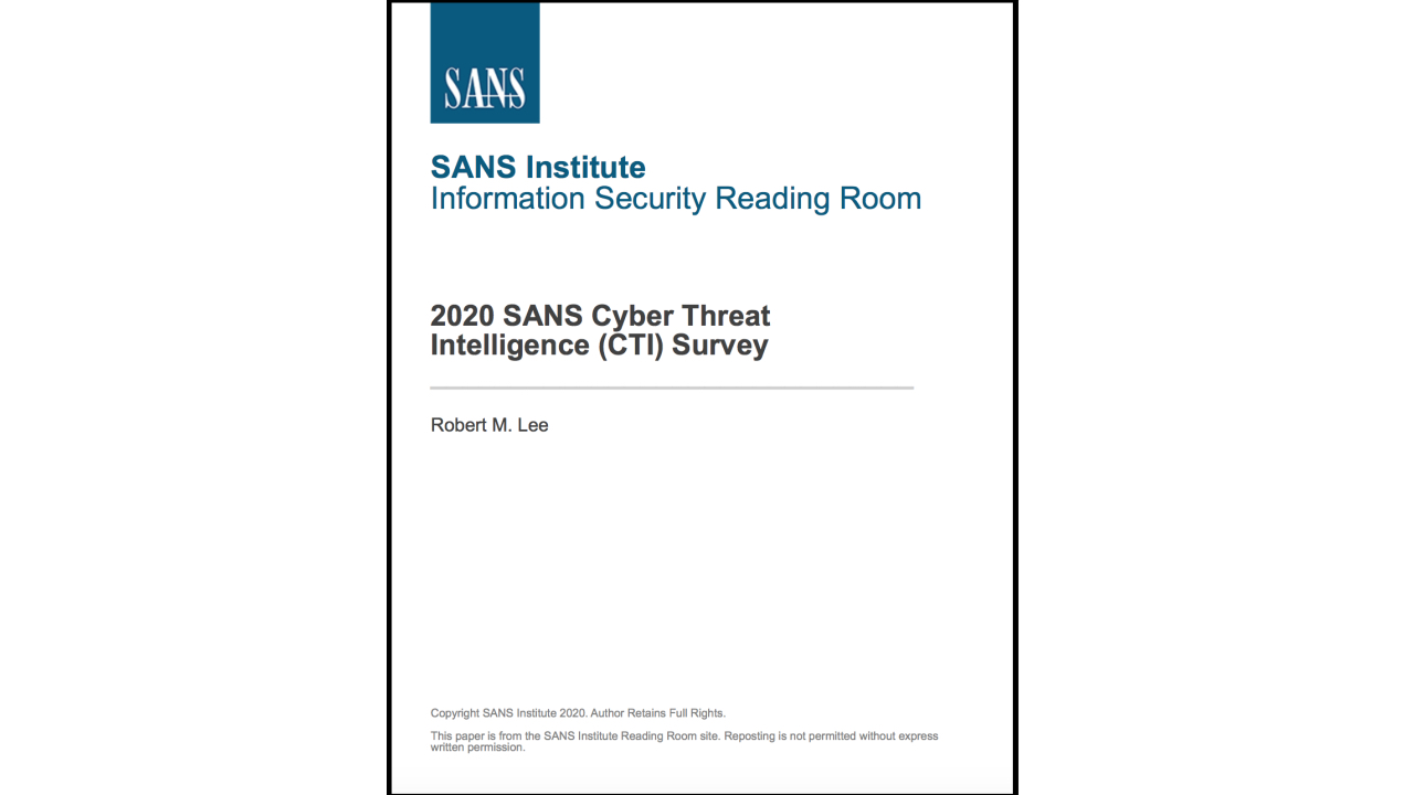 2020-cyber-threat-intelligence-cti-survey